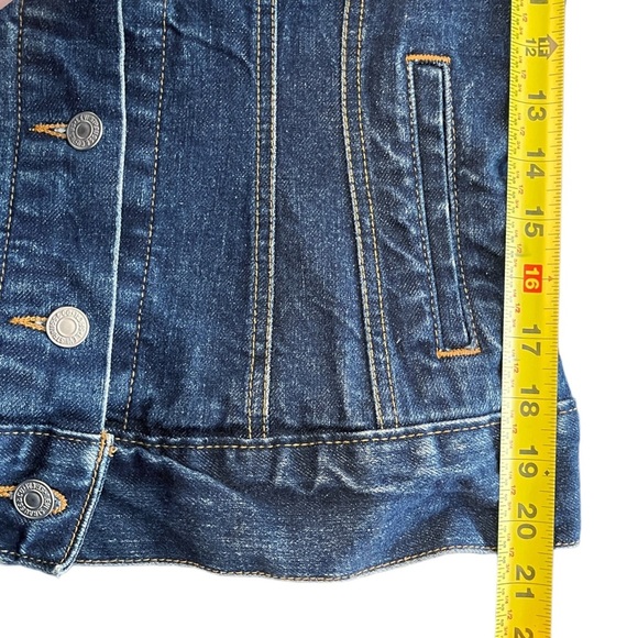 Levi’s Red Tab Jean Jacket Dark Wash Blue Stretch Denim - Picture 11 of 14